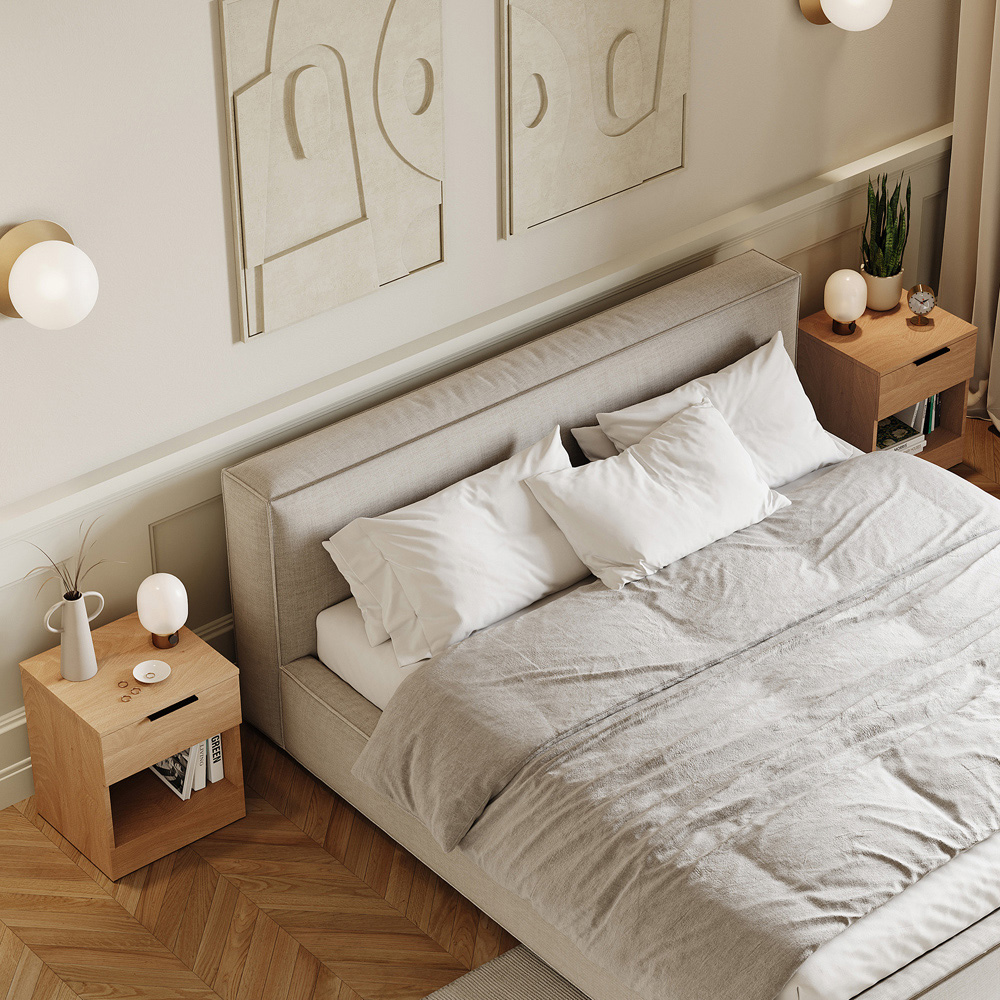 VIDA DESIGNS Trega Single Drawer Single Shelf Pine Bedside Cabinet Set of 2 Image 4