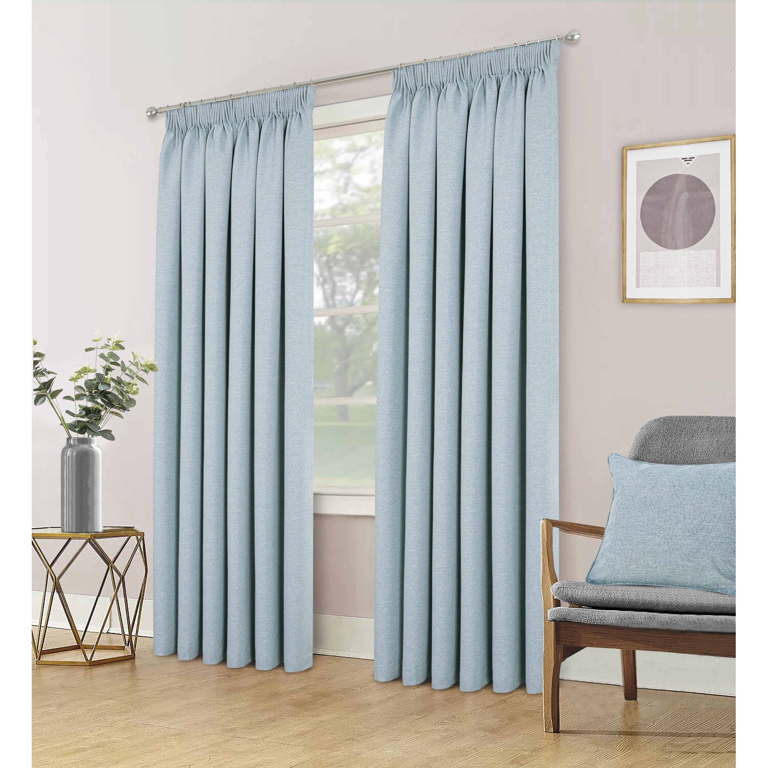 Divante Dusk Blackout Thermal Curtains - Blue / 229cm / 168cm Image 2