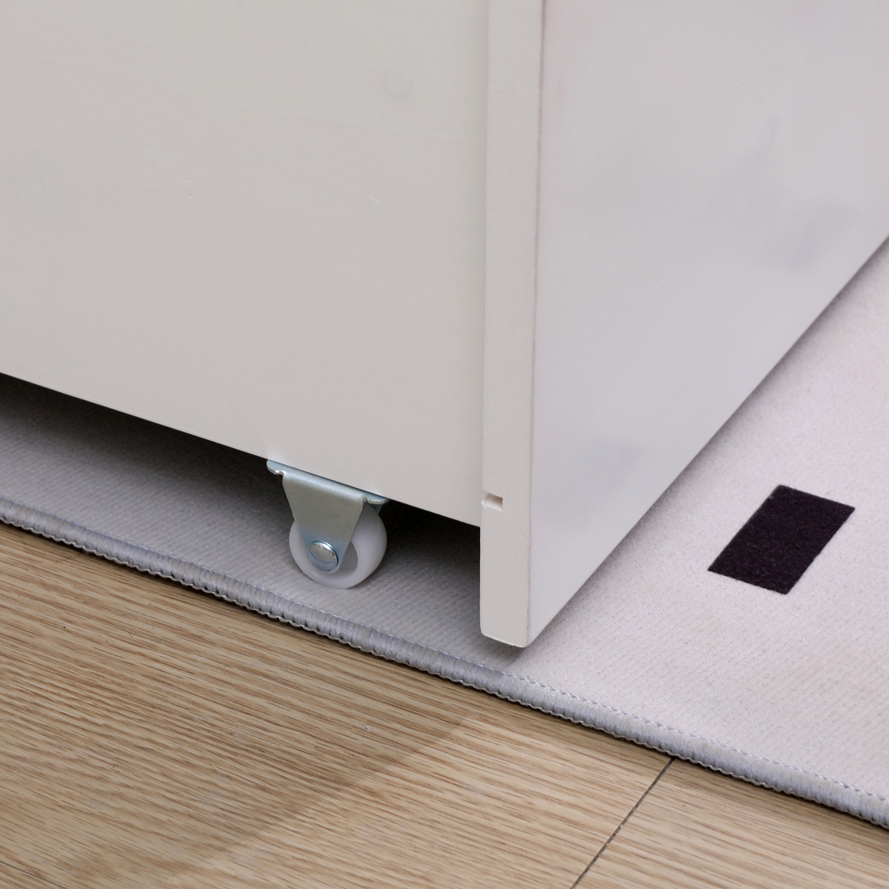 Portland Wood House 2 Drawer White Style B Kids Bed Frame Image 4