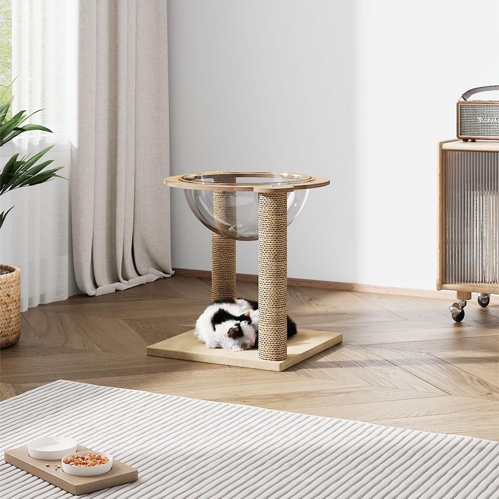 H&O Direct Acrylic Hemp Natural Cat Climbing Tower Image 2