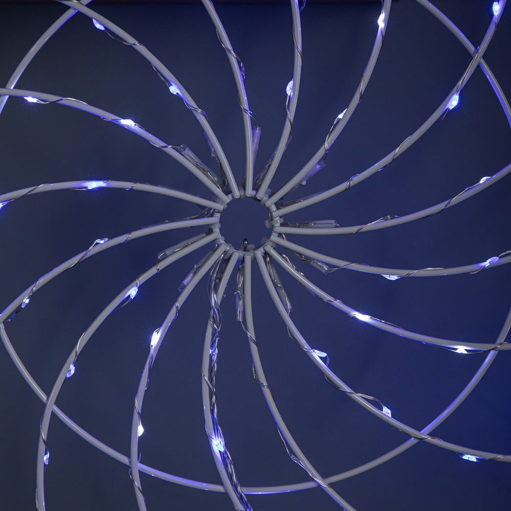 Samuel Alexander White LED Light Up Christmas Catherine Wheel Decoration Image 7