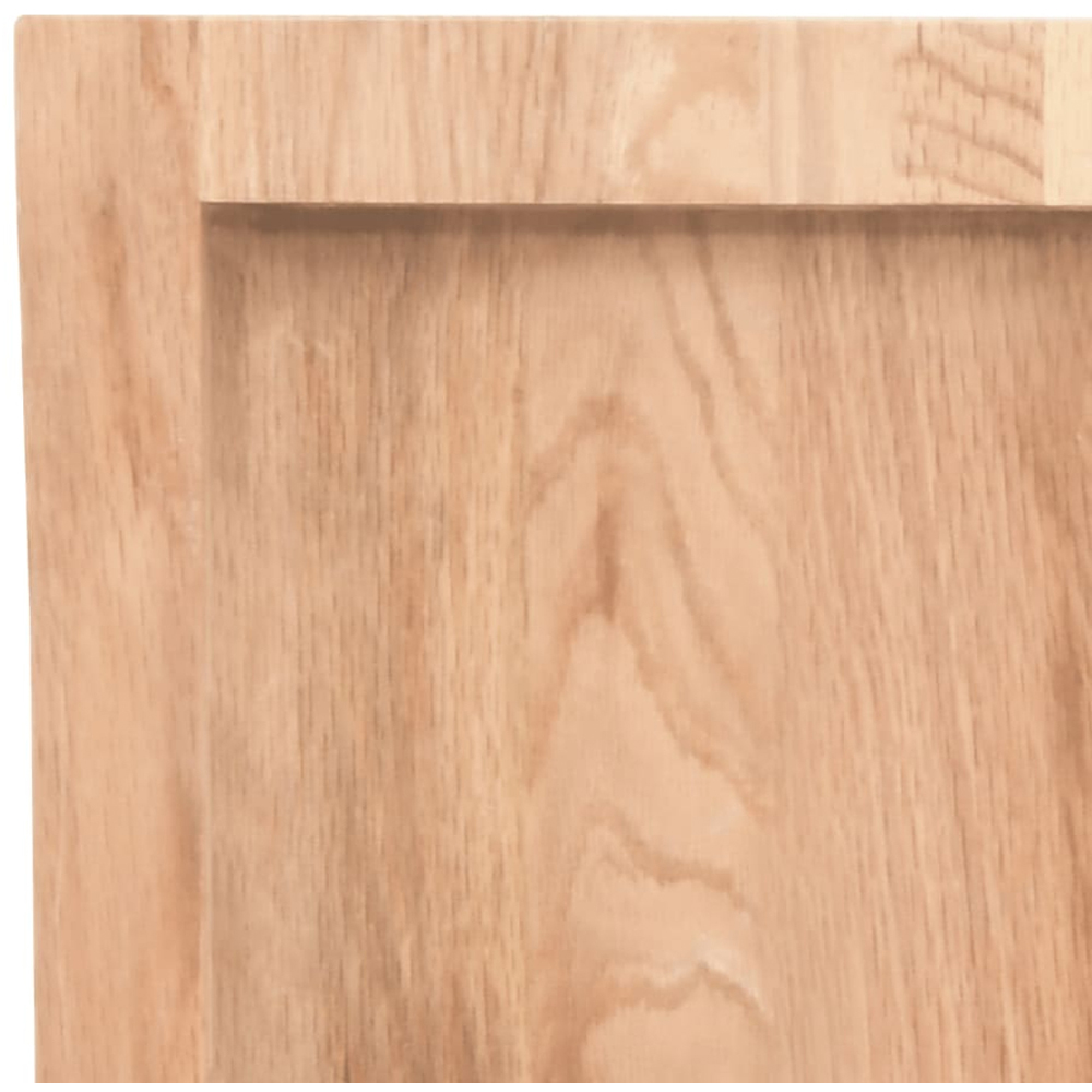 vidaXL 60 x 30 x 6cm Light Brown Treated Solid Wood Oak Wall Shelf Image 5