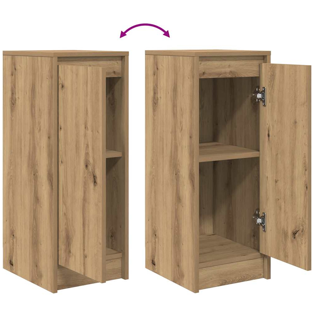vidaXL Single Door 2 Shelf Artisan Oak Sideboard Image 9