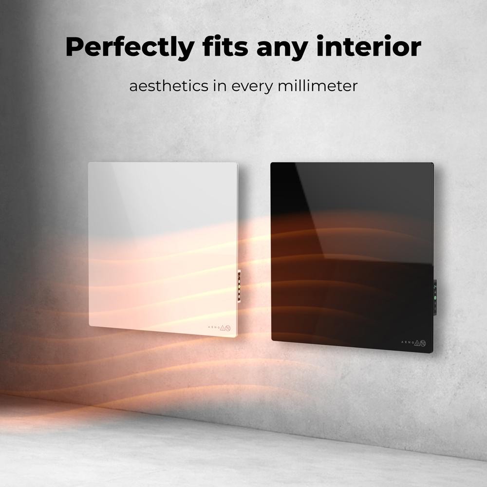 Aeno Premium Eco Smart Black Quadro Wall Heater Image 8