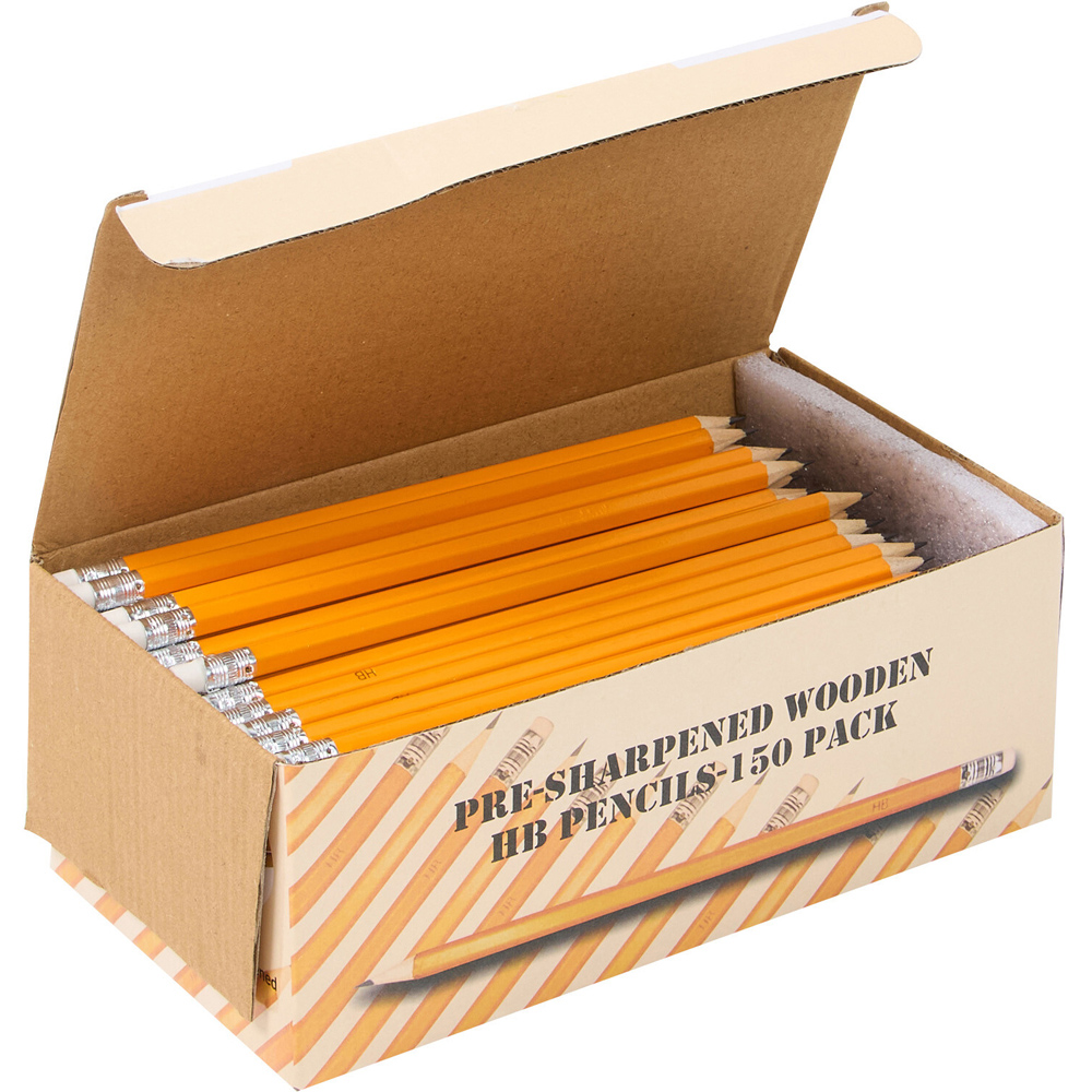Pack of 150 Pre-Sharpened Wooden HB Pencils Image 4