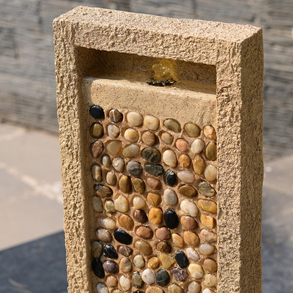 Teamson Home Brown River Rock Water Outdoor Fountain 36 inch Image 4