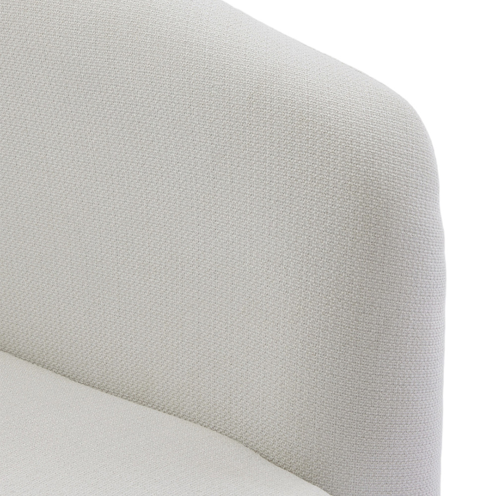 Living and Home Beige White PU Leather Retro Swivel Armchair Image 6