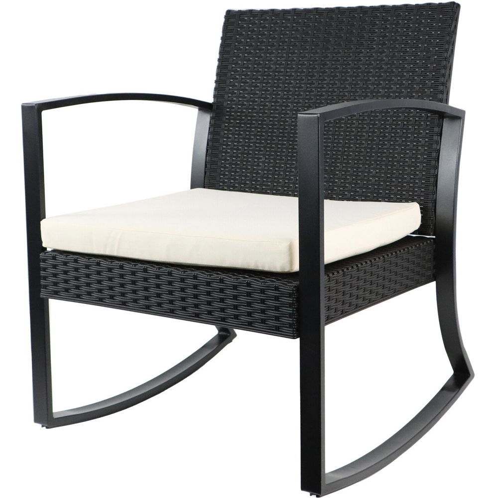 Monza 2 Seater Rocking Bistro Set Black Image 8