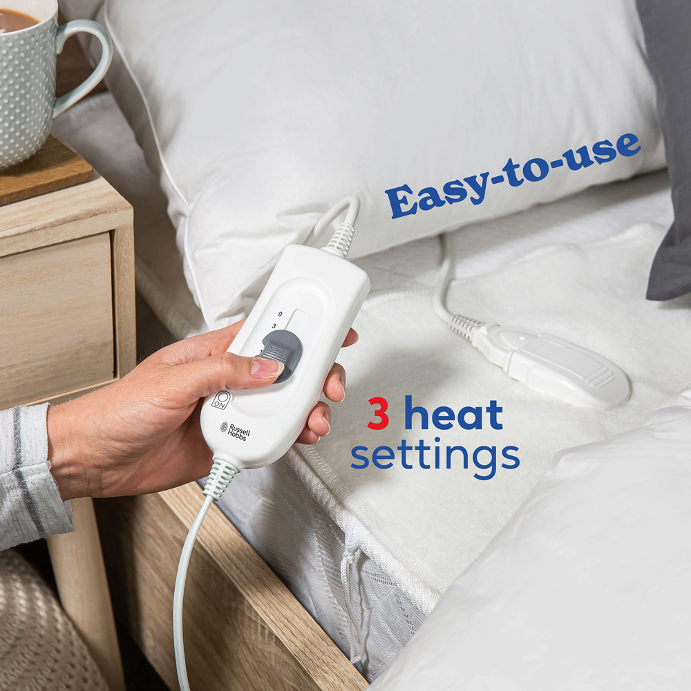 Russell Hobbs Single Electric Underblanket with 3 Heat Settings Image 3