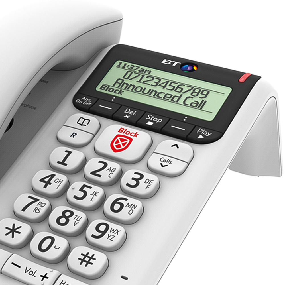 BT Decor 2600 Corded Telephone with Answer Machine Image 2