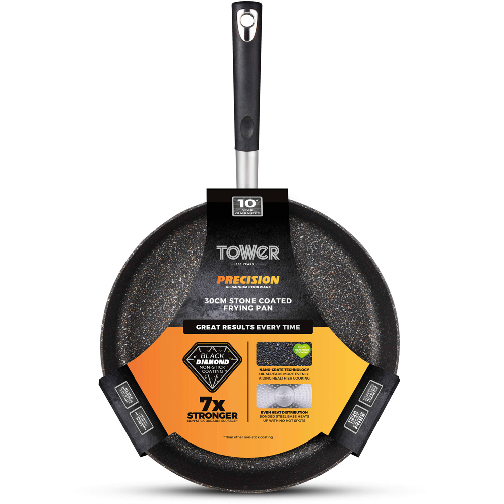 Tower Precision 30cm Black Forged Aluminium Non-Stick Frying Pan Image 2