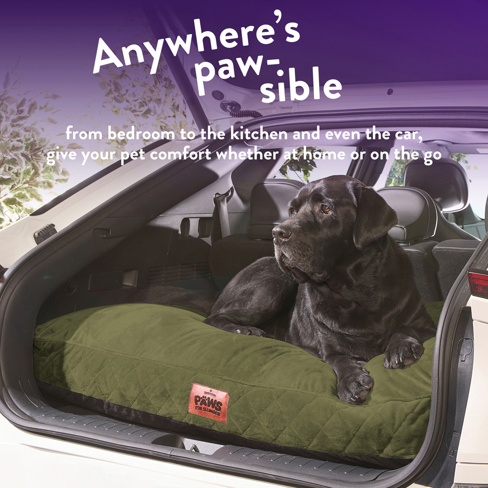 Slumberdown Extra Large Green Padded Pet Bed Image 7