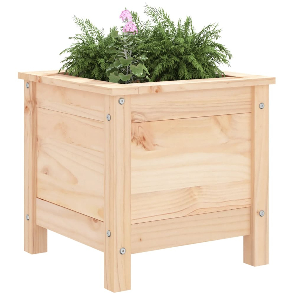 vidaXL Brown Solid Pine Wood Garden Planter 39 x 40 x 40cm Image 2