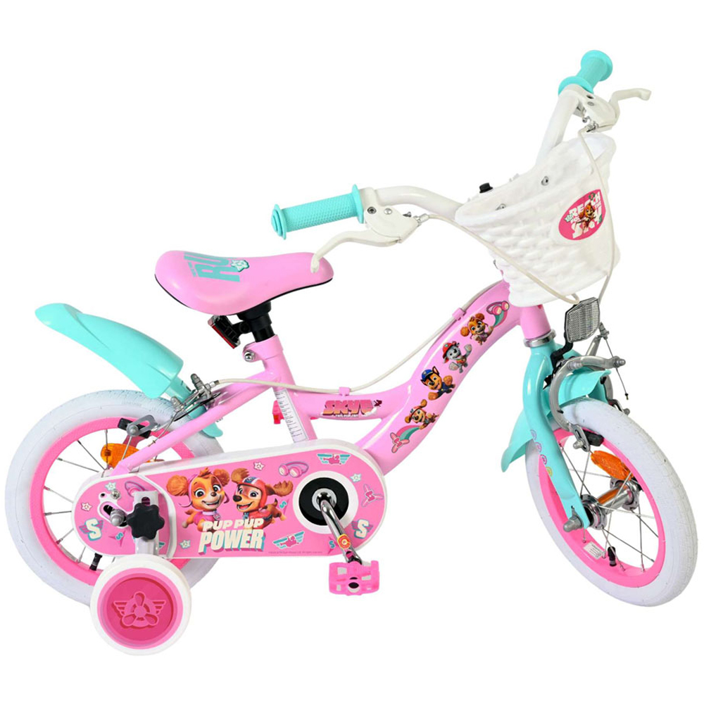 Volare Paw Patrol Kids 12 inch Multicolour Bike with Stabilisers and Basket Image 4