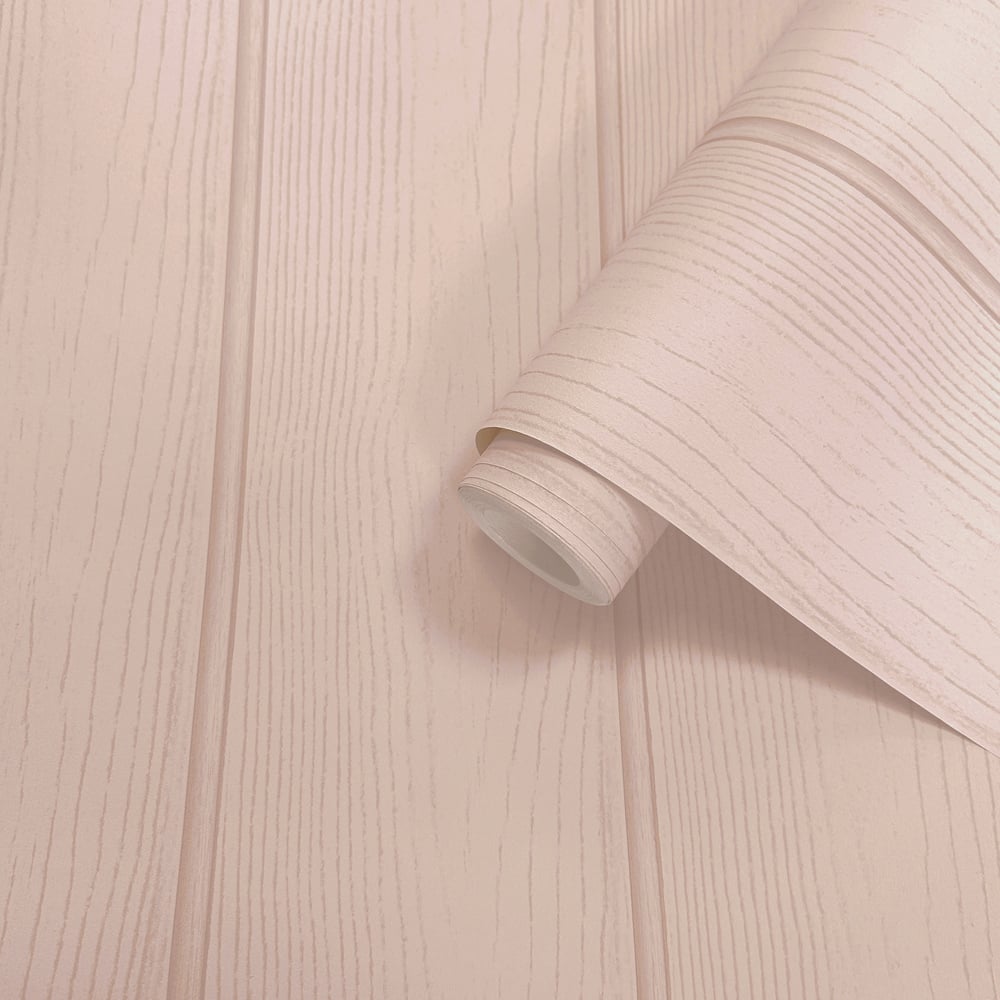 Holden Decor Tongue and Groove Pink Wallpaper Image 2