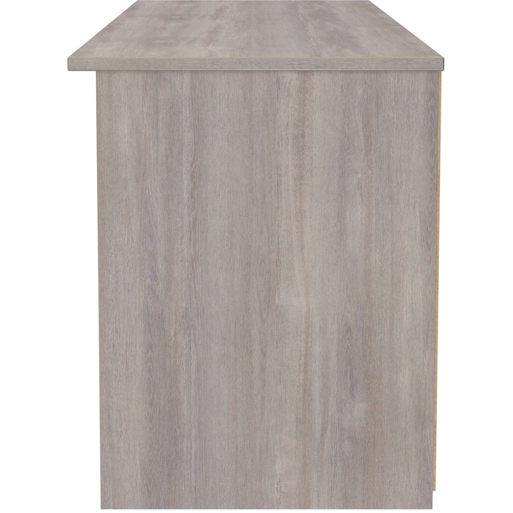 Crowndale Milan Single Drawer 5 Shelf Grey Gloss and Grey Oak Wide TV Unit Ready Assembled Image 6