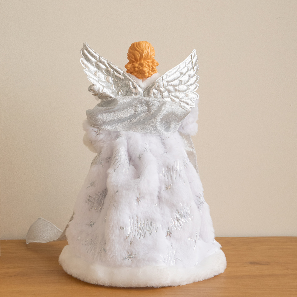 Samuel Alexander Traditional Silver Angel Christmas Tree Topper 30cm Image 8
