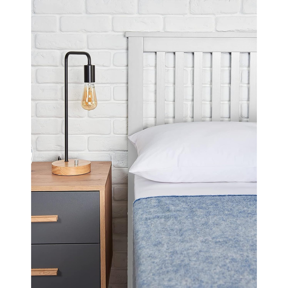 Home Treats King Size White Wooden Ottoman Bed with Mattress Image 3