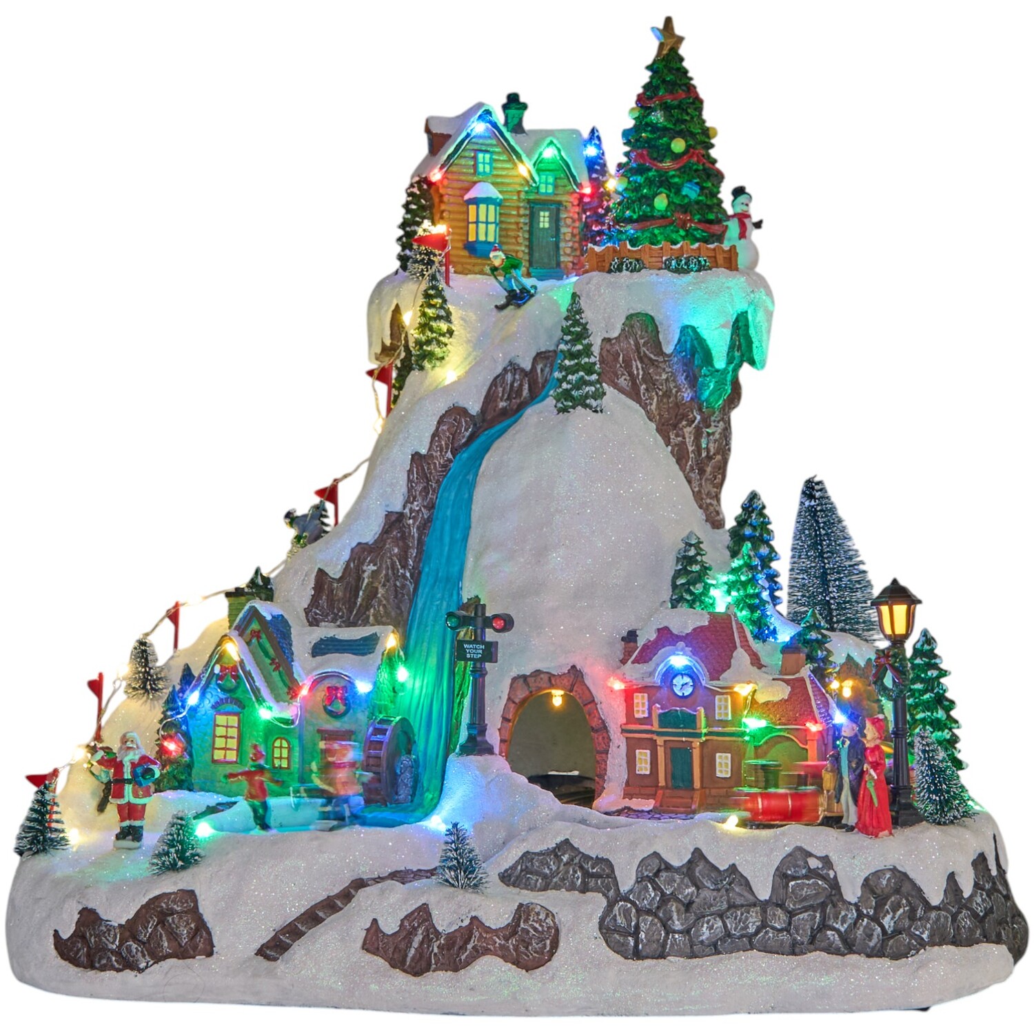 Christmas Ski Scene Model Multicolour Image 2