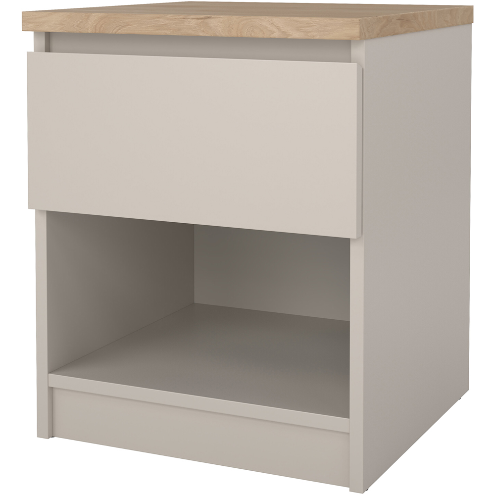 Florence Naia Single Drawer Single Shelf Cashmere Jackson Hickory Bedside Table Image 4