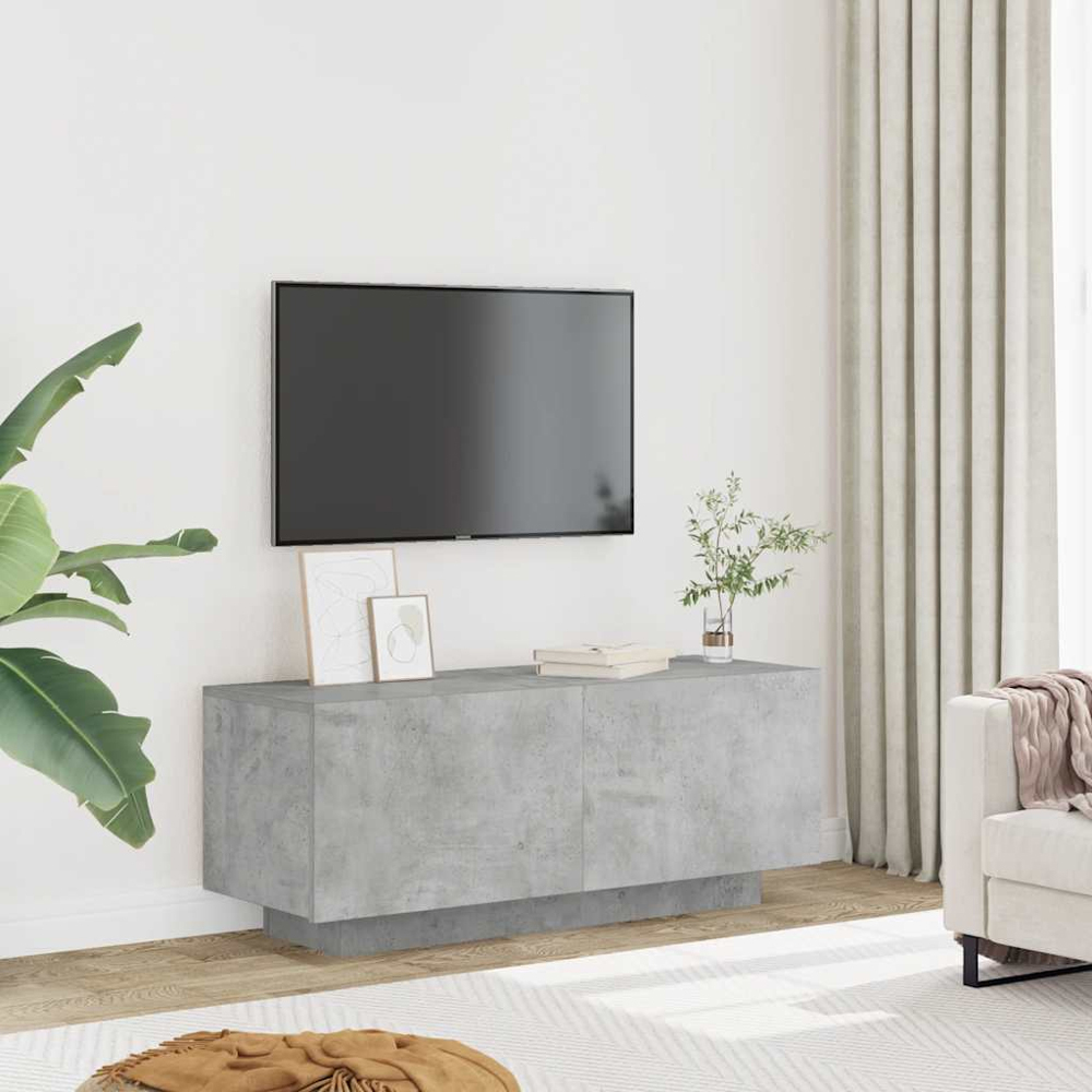 vidaXL 2 Door Concrete Grey TV Cabinet Image 9