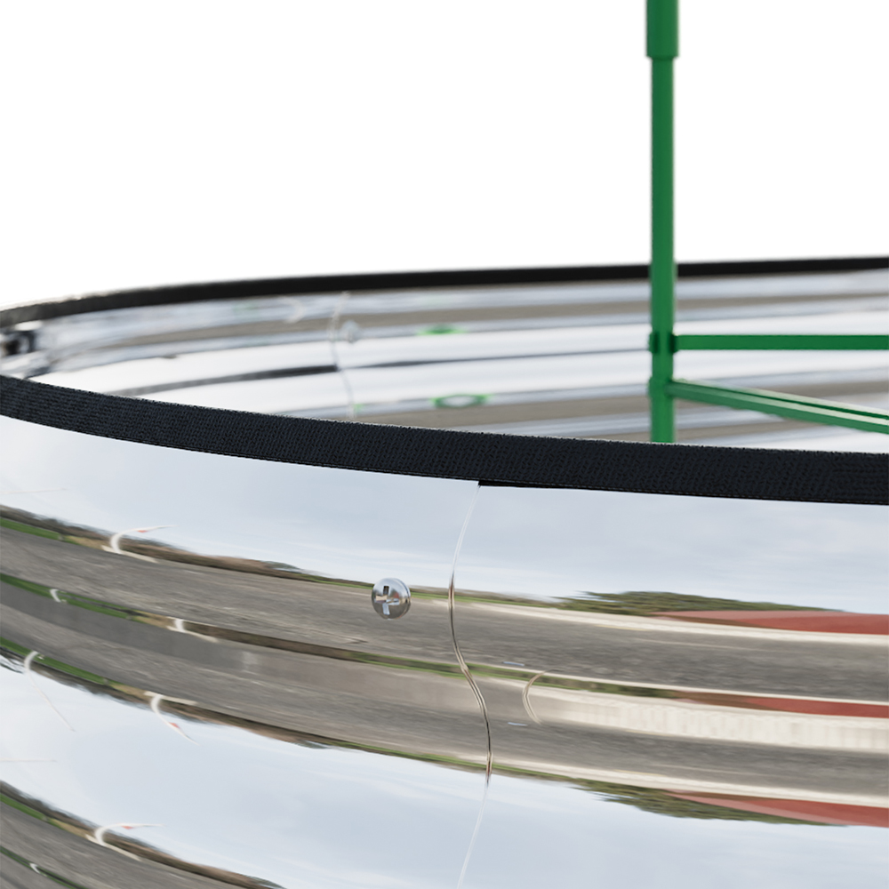 Living and Home Silver Oval Shaped Galvanised Steel Raised Garden Bed 120 x 80 x 30cm Image 3