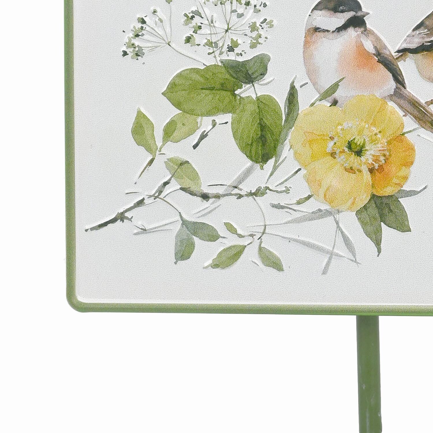 Floral Birds Sentiment Standing Sign - Green Image 3