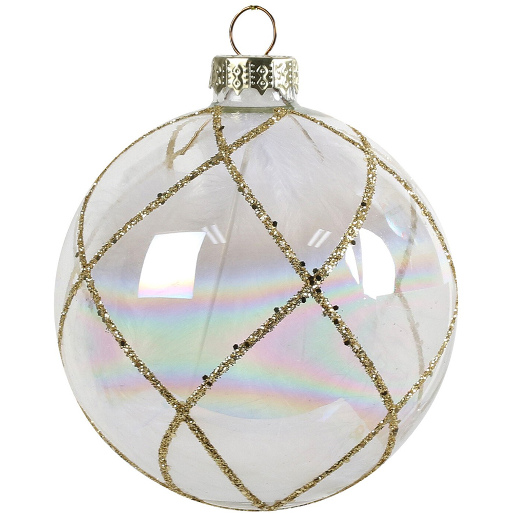 Champagne Glittered Bauble - Champagne Image 3