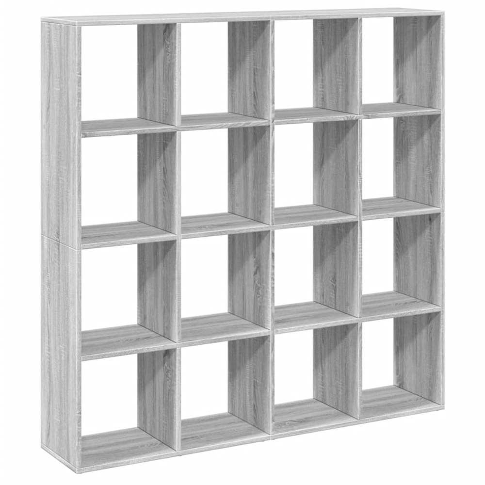 vidaXL 16 Shelf Grey Sonoma Oak Bookcase Image 3
