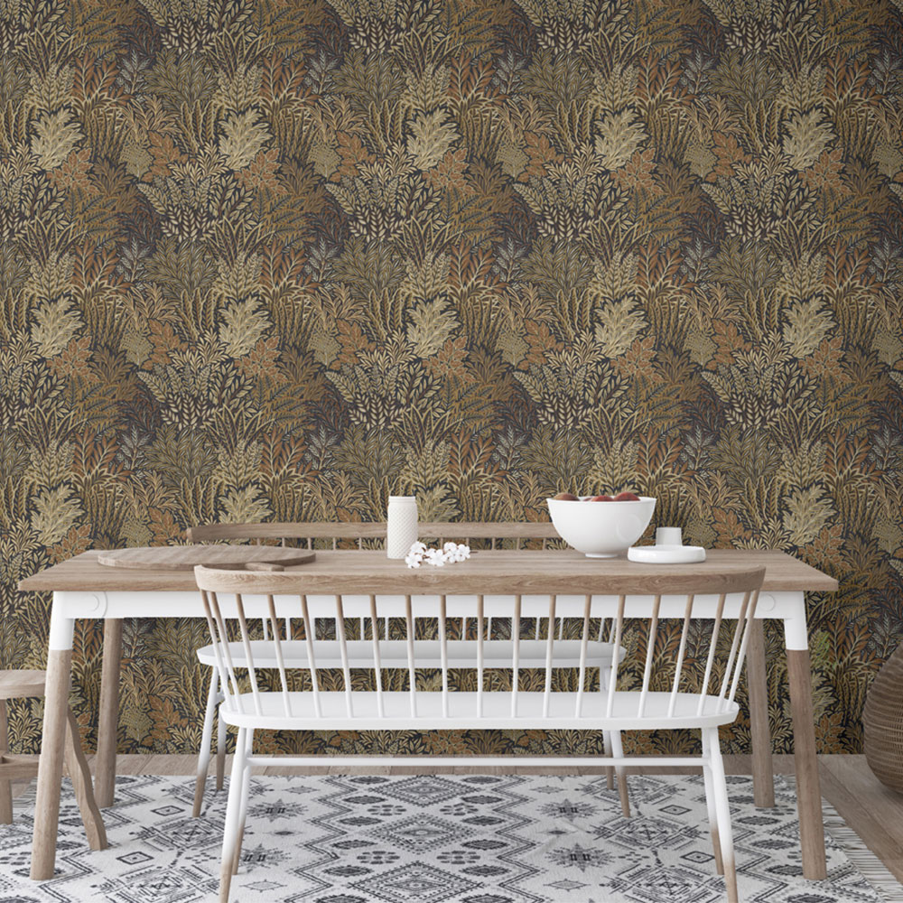 Arthouse Illustrated Foliage Rust Wallpaper Image 4