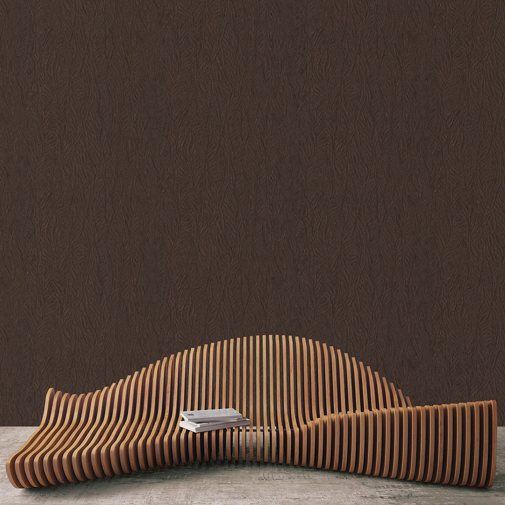 Galerie Ambiance Leaf Brown Wallpaper Image 2