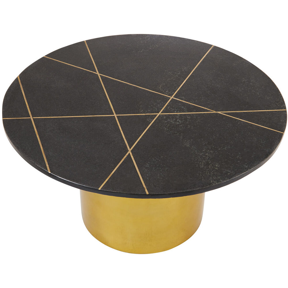 Premier Housewares Black Marble Top Coffee Table Image 3