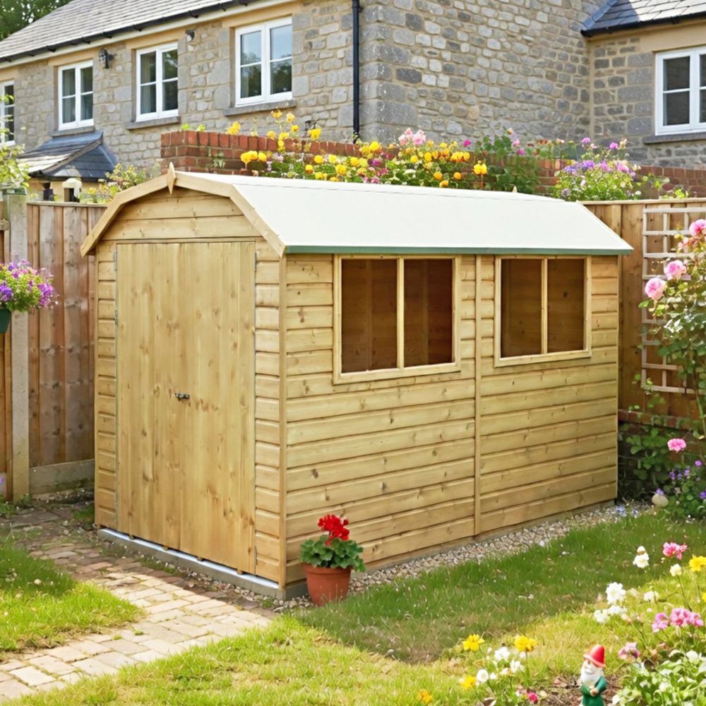 Shire Barn 10 x 6ft Double Door Shiplap Apex Garden Shed Image 2