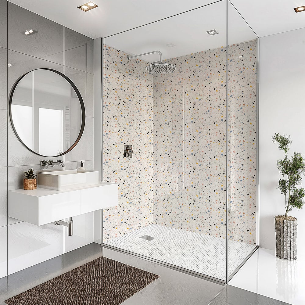 Splashbax Premium Artisan Terrazzo Pastel Di Bond Shower Panel 2400 x 800mm Image 4