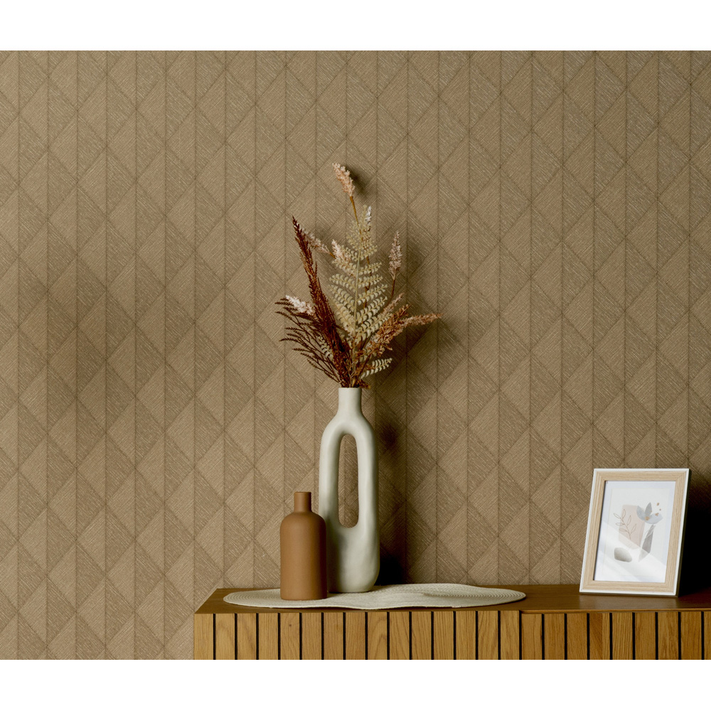 Erismann Woven Whisper Ochre Vinyl Wallpaper Image 6