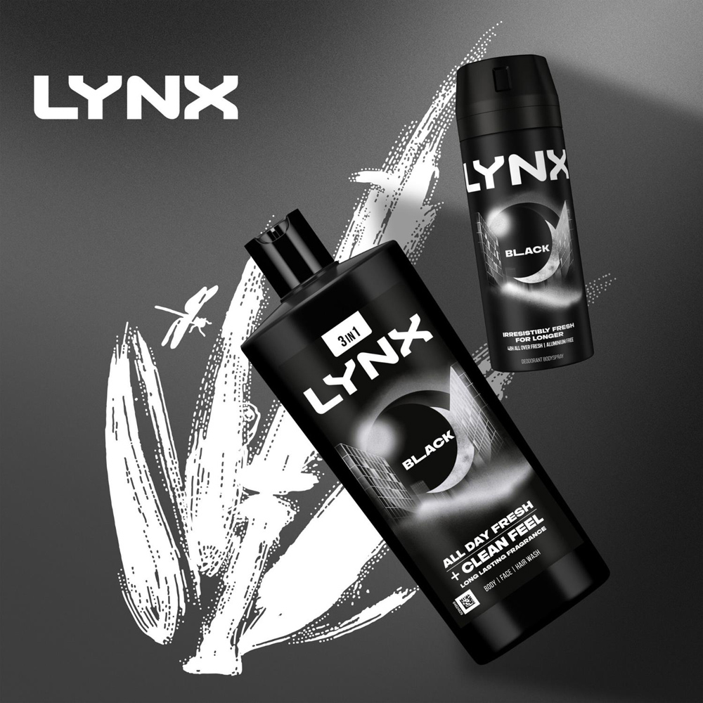 Lynx XXXL Black Frozen Pear and Cedarwood HD Fragrance Shower Gel 700ml 12 Pack Image 5