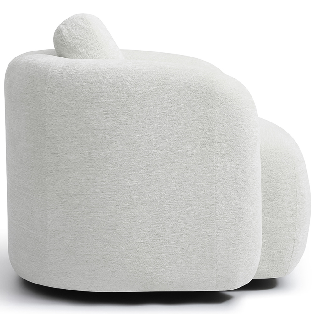 Molly Natural Soft Chenille Swivel Armchair Image 4