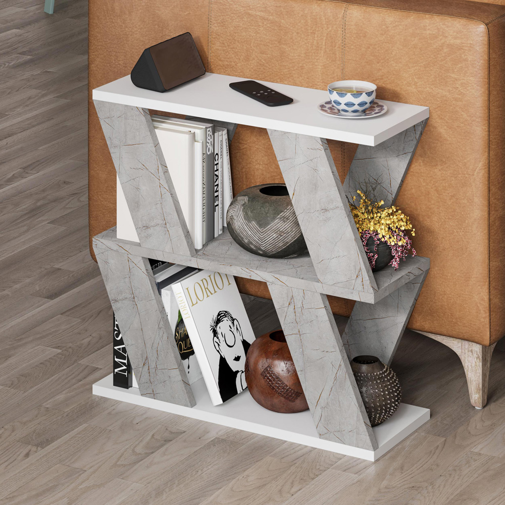 Decortie Lazena 2 Shelf White Coffee Table Image 3