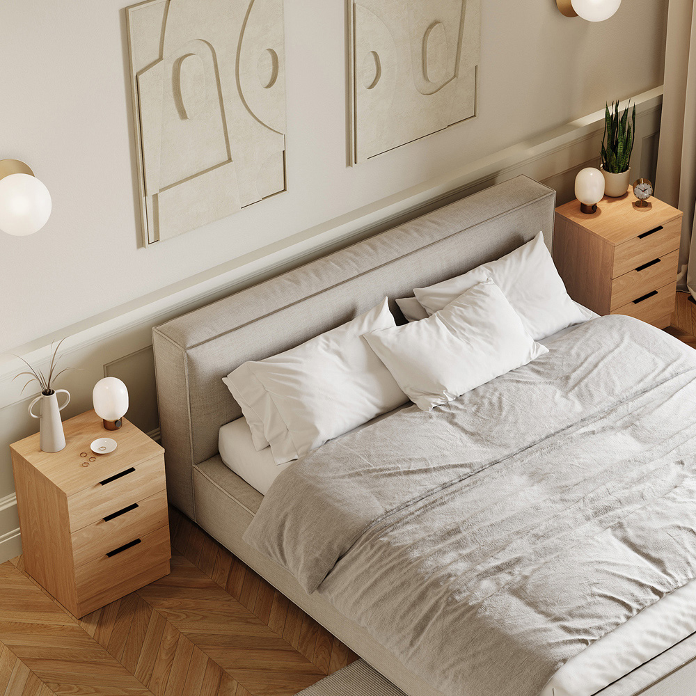 VIDA DESIGNS Trega 3 Drawer Pine Bedside Cabinet Set of 2 Image 4