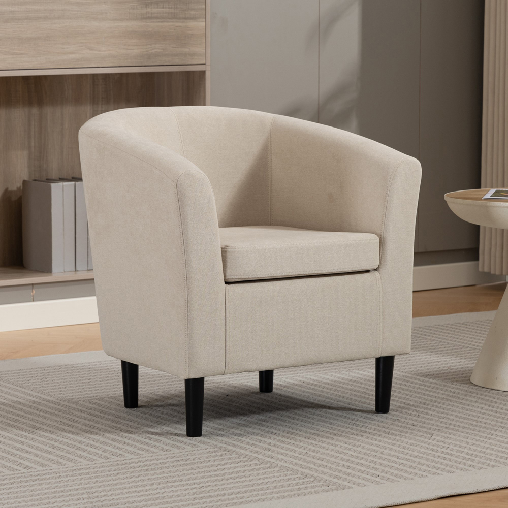 Artemis Home Beulah Beige Fabric Accent Chair Image 4