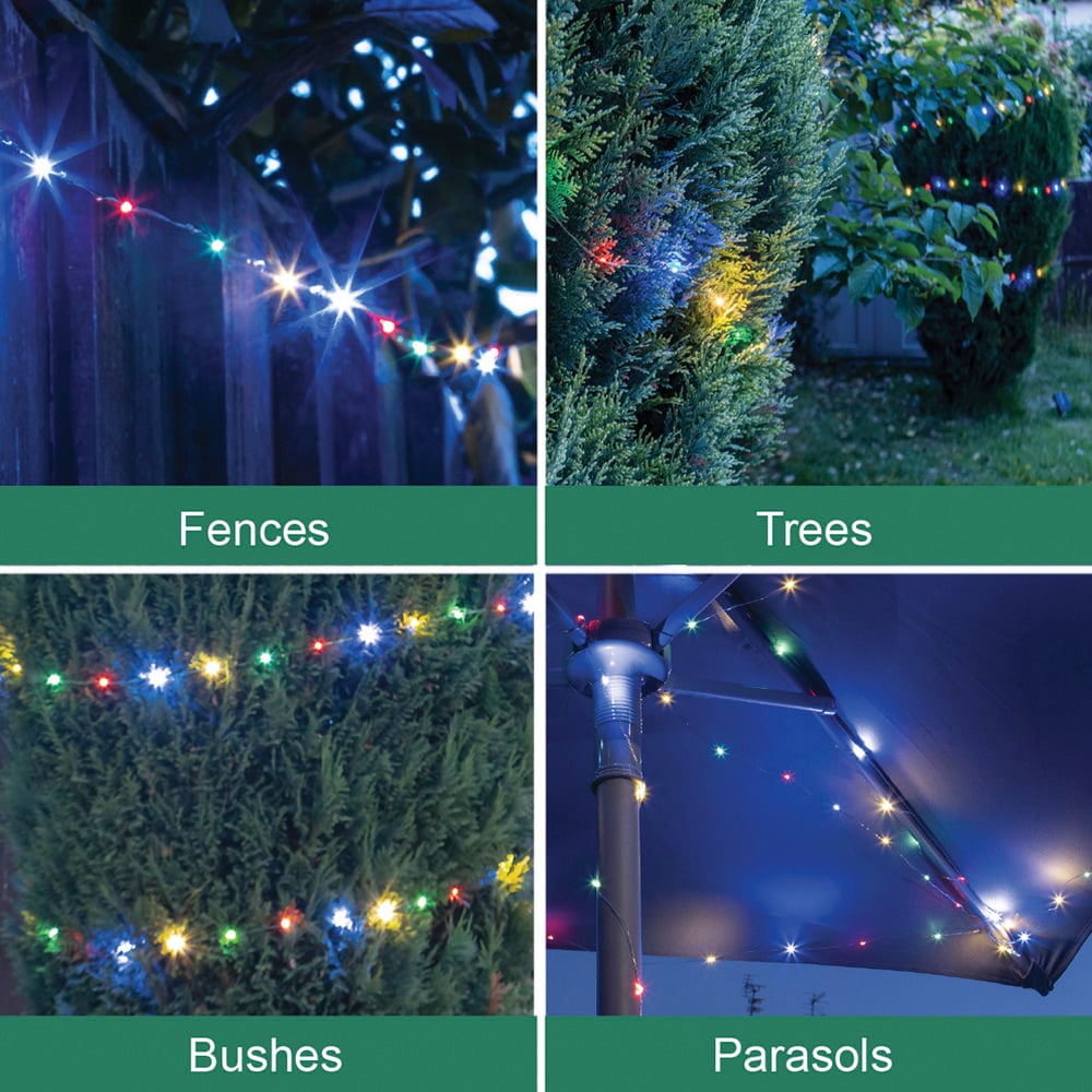 GardenKraft Multicolour 100 Micro Solar LED String Light Image 7