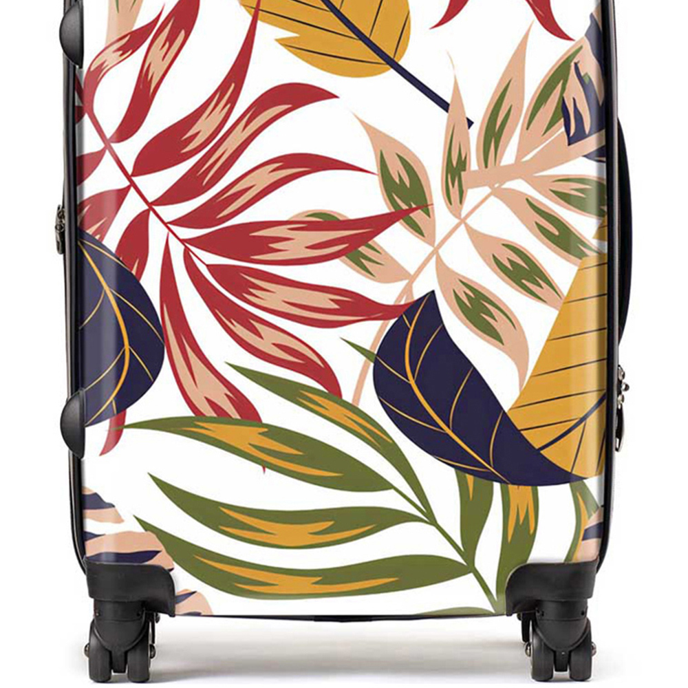 Warren Reed Designer Medium Hawaiian Style Jungle Leaves Suitcase Image 2