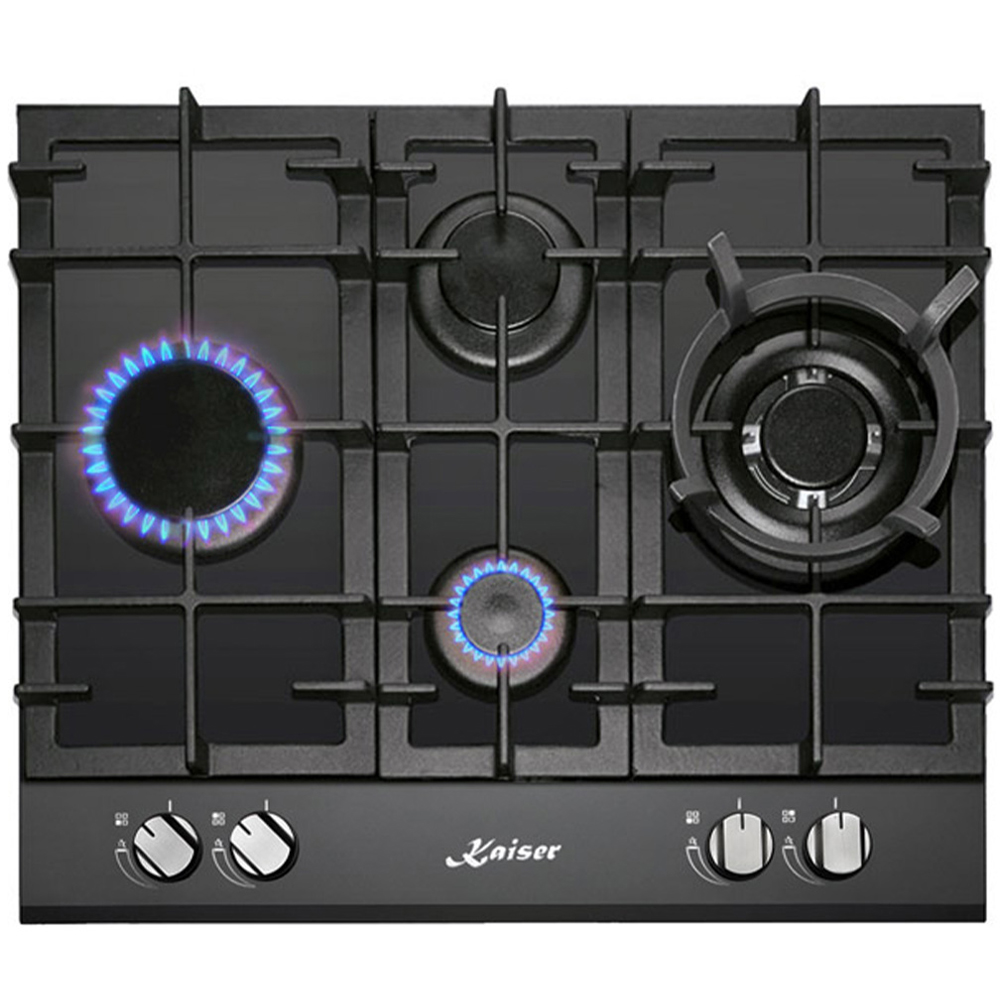 Kaiser Grand Chef Black Glass Gas Hob 60cm Image 2