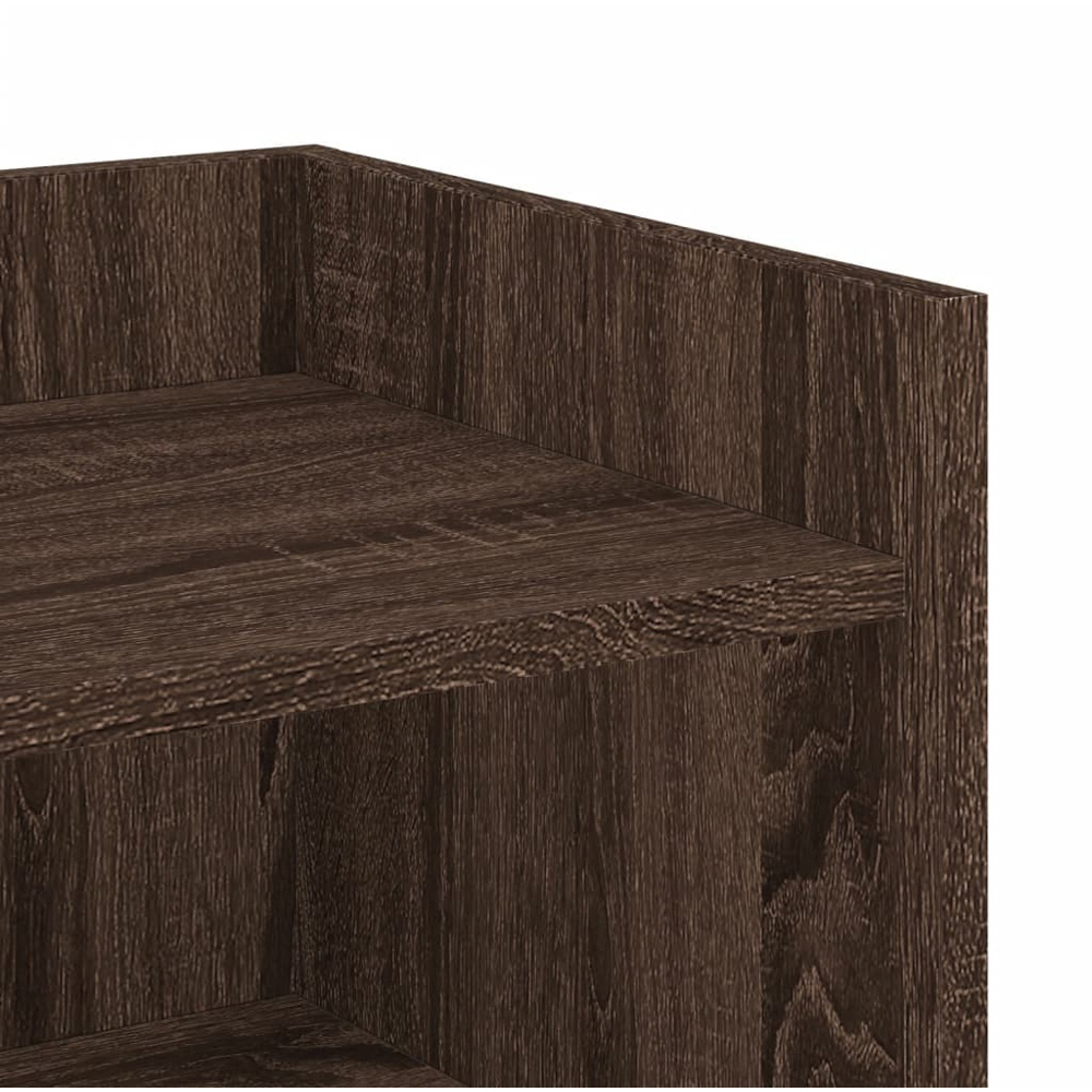 vidaXL 4 Shelf Brown Oak Sideboard Image 8
