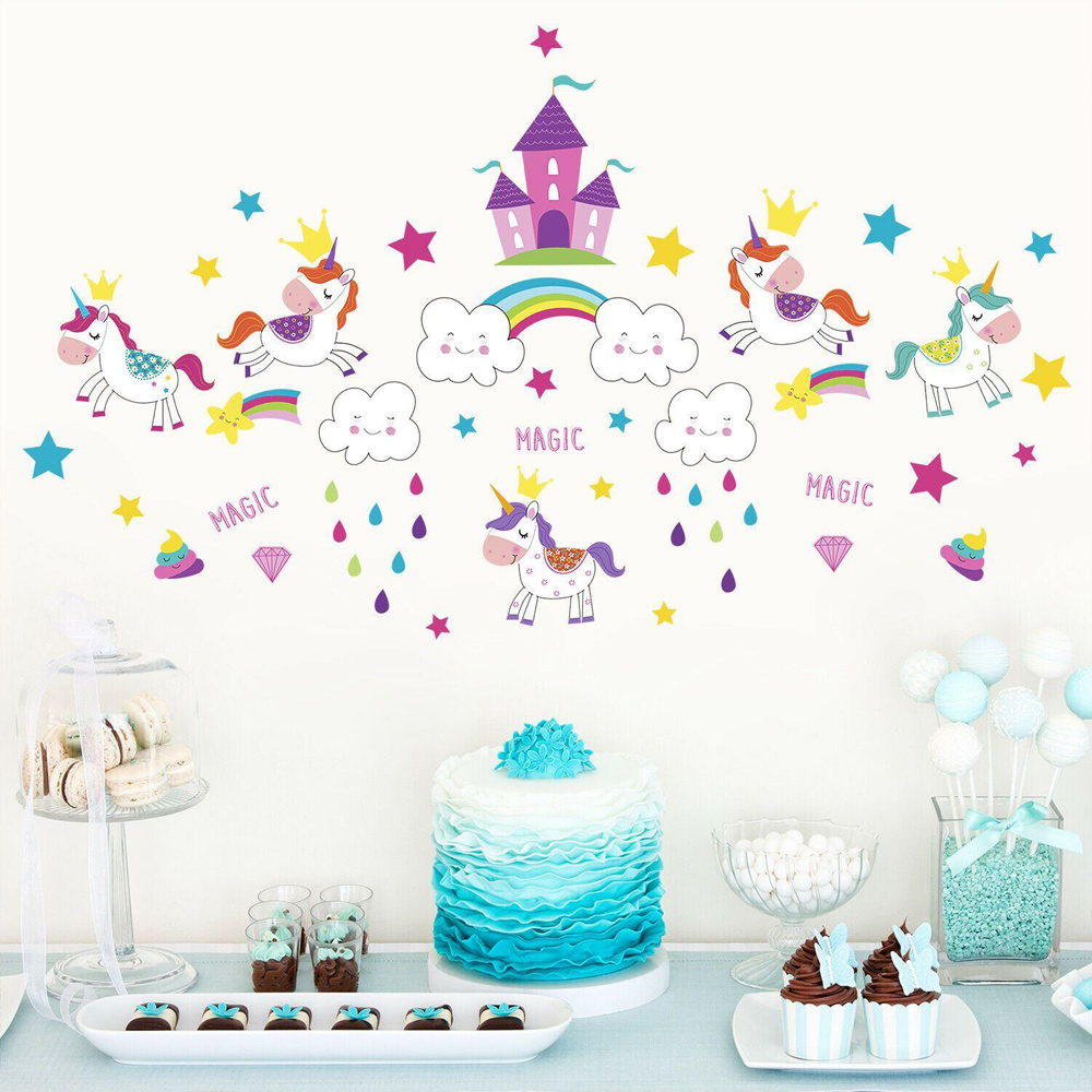 Walplus Unicorn World Kids Bedroom Wall Sticker Image 2