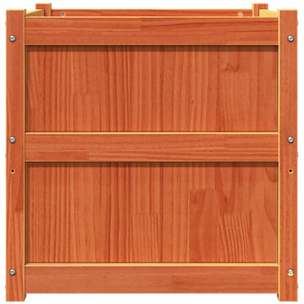 vidaXL Wax Brown Solid Pine Wood Garden Planter 60cm 2 Pack Image 4
