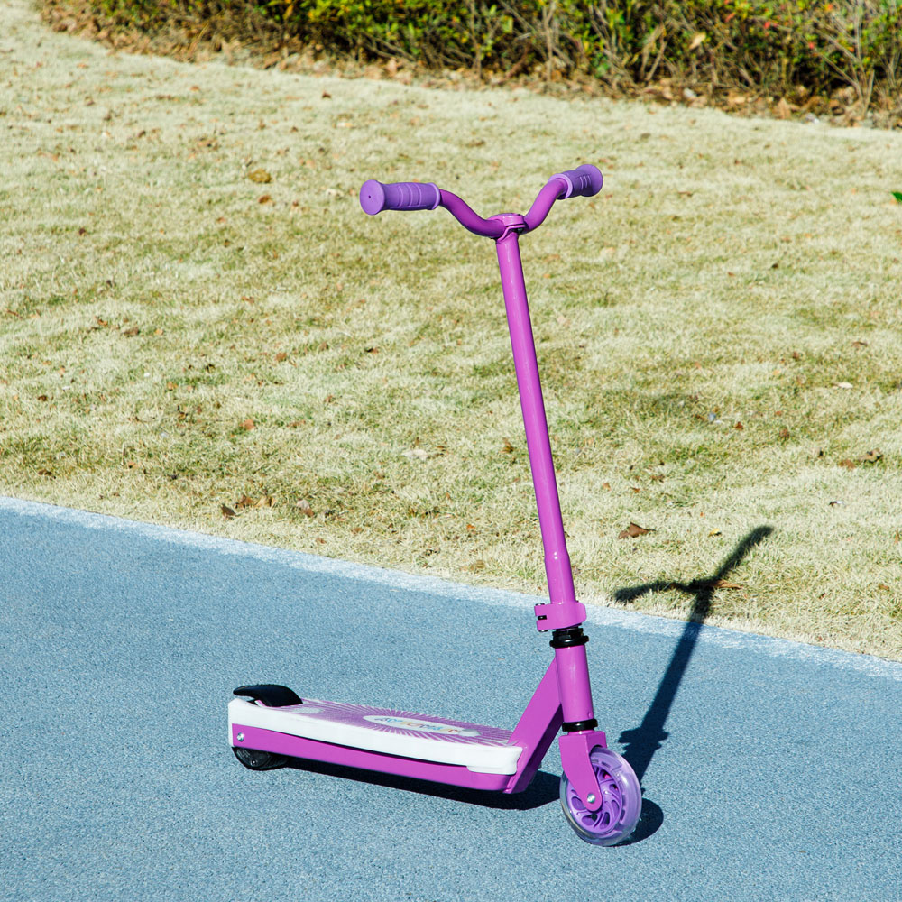 Tommy Toys AIYAPLAY Purple Electronic Ride-On Scooter with Auxiliary Rear Wheels Image 3