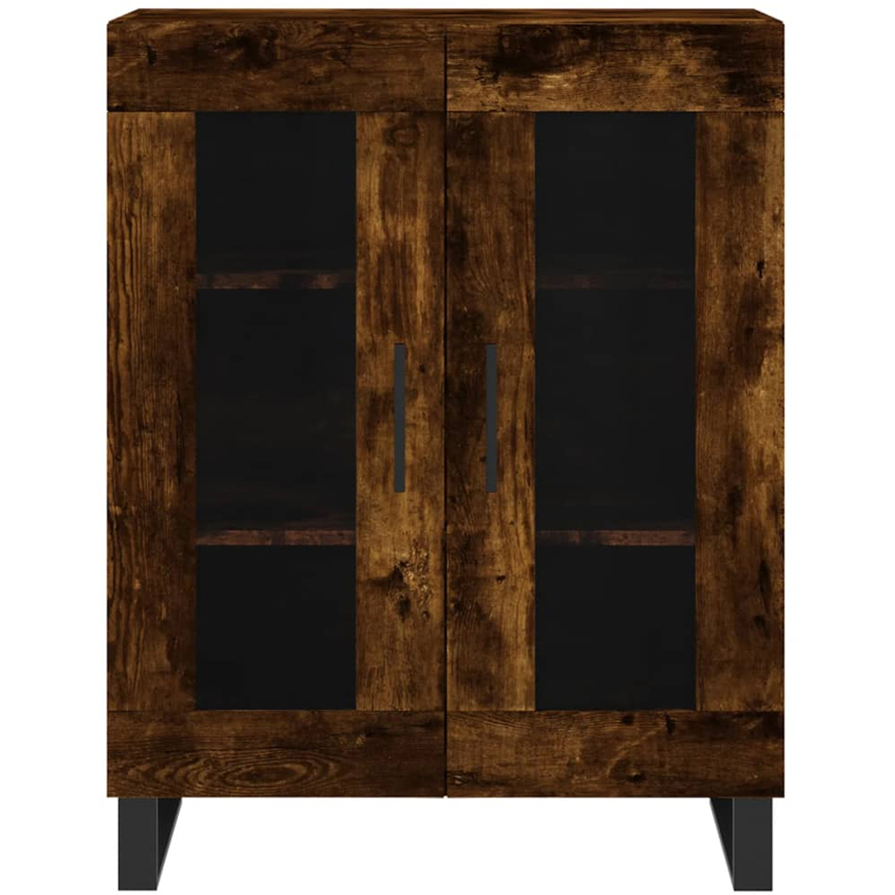 vidaXL 2 Glass Door Smoked Oak Sideboard Image 5