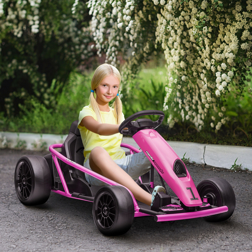 Tommy Toys Kids Electric Go Kart Pink Image 2
