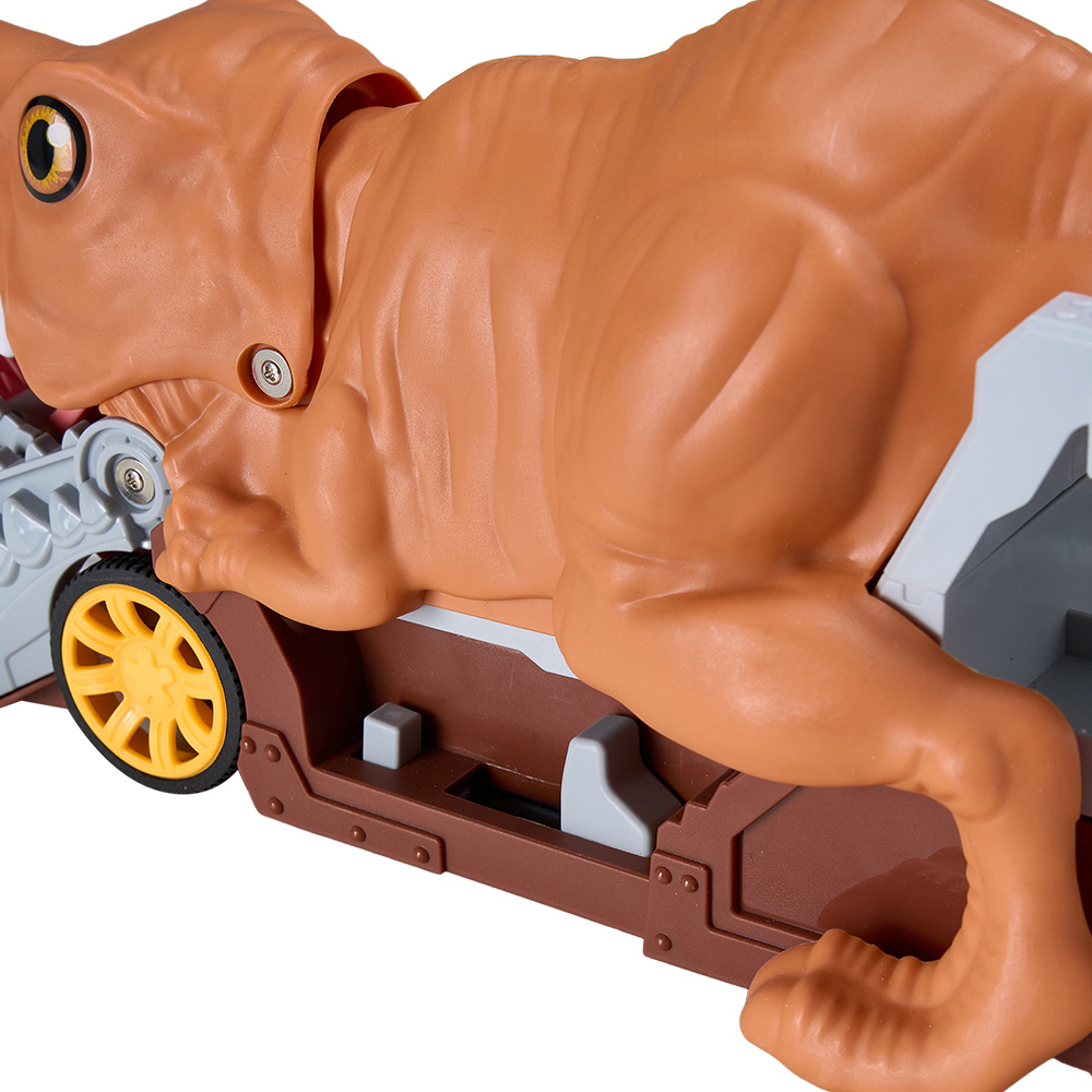 H&O Direct Dinosaur Swallowing Ejection Truck Toy with Folding Track and Cars Image 5
